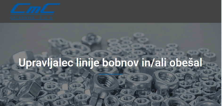 Upravljalec linije bobnov in ali obešal m ž Zaposlitev info