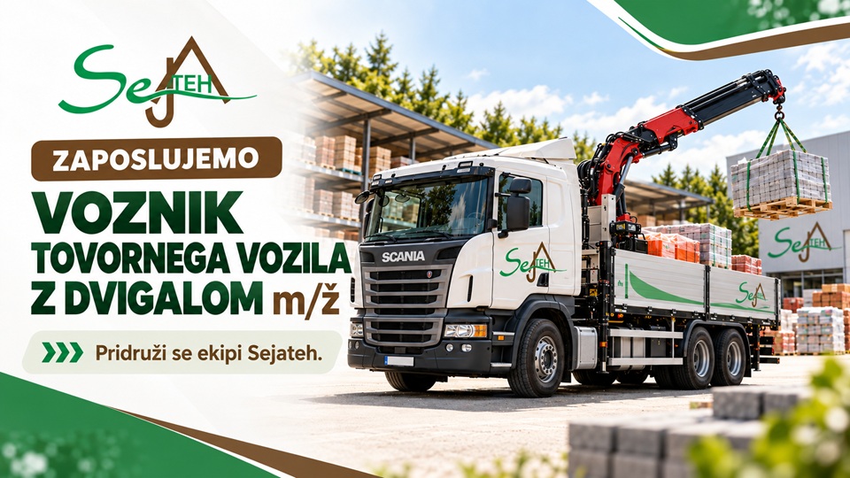 Sejateh - Voznik tovornega vozila z dvigalom