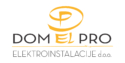 125x125 DomElPro logotip belo ozadje