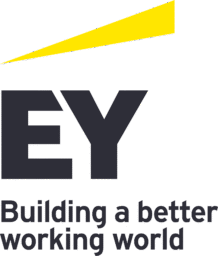 256x256 EY Logo Beam Tag Stacked RGB OffBlack Yellow